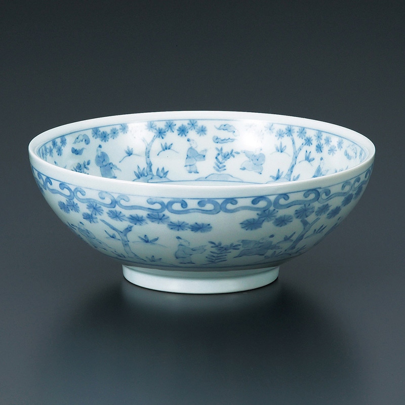 山万 71422-190 唐人めん鉢 1個（ご注文単位1個）【直送品】
