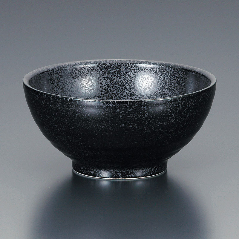 山万 71512-190 黒マット丸丼 1個（ご注文単位1個）【直送品】