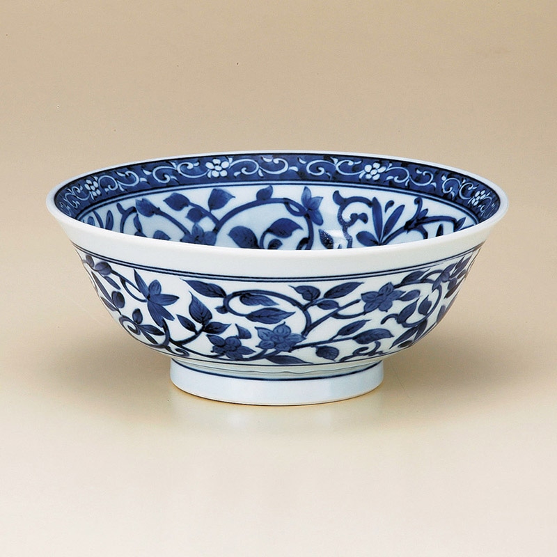 山万 71524-190 藍唐草めん丼 1個（ご注文単位1個）【直送品】