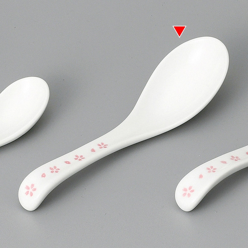 山万 72329-580 小町ピンク手長反レンゲ 1個（ご注文単位1個）【直送品】