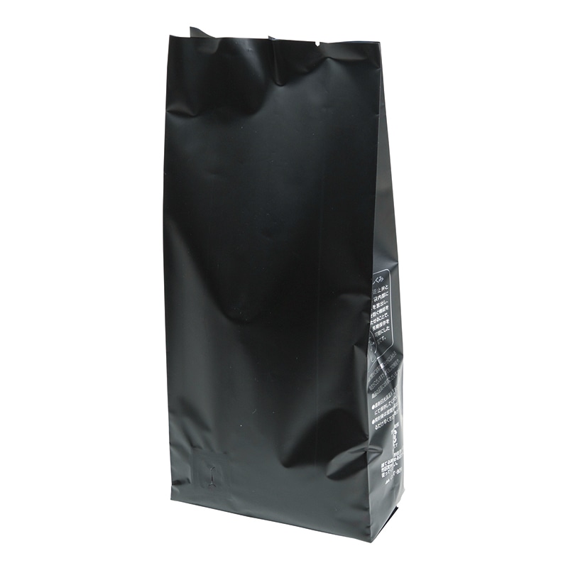 ヤマニパッケージ ガゼット袋 500g　インナーバルブ付 COT-909　マット黒 50枚/束（ご注文単位20束）【直送品】