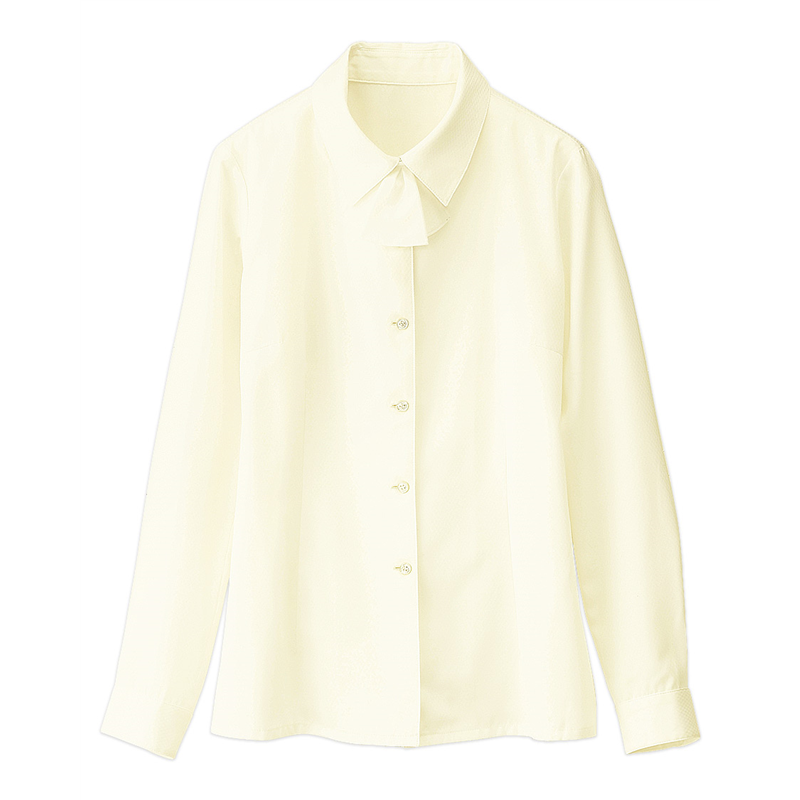 サーヴォ レディース ブラウス 長袖 13号 イエロー BL-444-G1 1枚（ご注文単位1枚）【直送品】