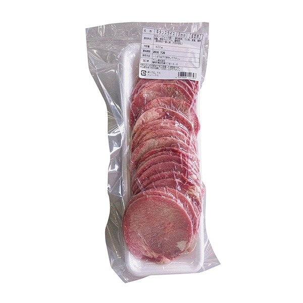 牛タンスライス3mm　成型肉 400g 冷凍 1パック※軽（ご注文単位1パック）※注文上限数12まで【直送品】