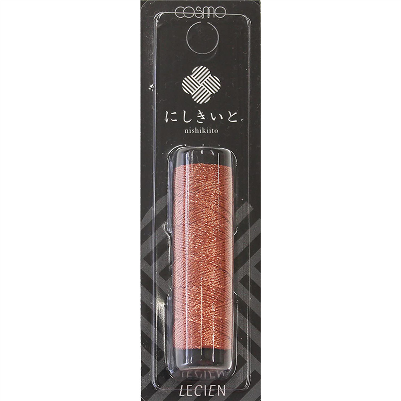 LECIEN (ルシアン) にしきいと ラメ刺しゅう糸 20ｍ巻 col.16 伽羅 きゃら 1個（ご注文単位1個）【直送品】