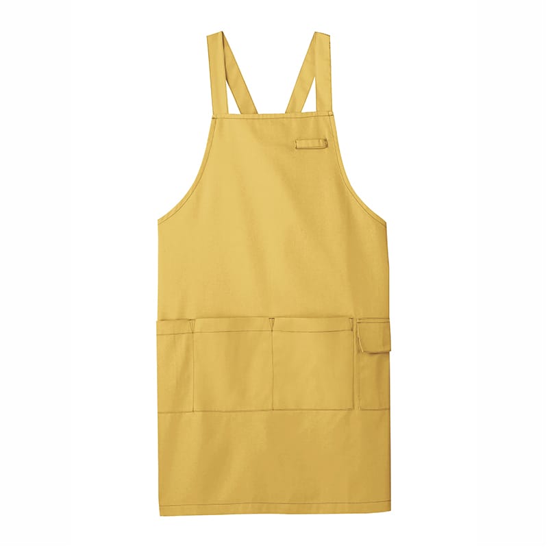 カーシーカシマ エプロン 男女共用 L イエロー CAE005 1枚(ご注文単位1枚)【直送品】