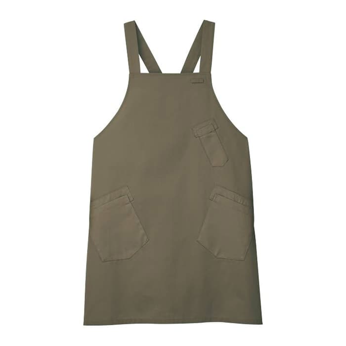 カーシーカシマ エプロン 男女共用 M ブラウン CAE057 1枚(ご注文単位1枚)【直送品】