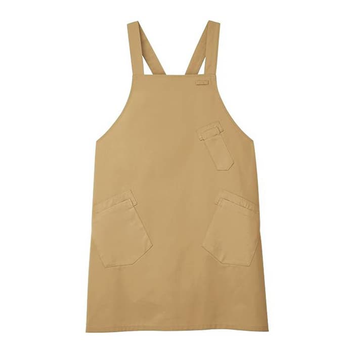 カーシーカシマ エプロン 男女共用 L ベージュ CAE057 1枚（ご注文単位1枚）【直送品】