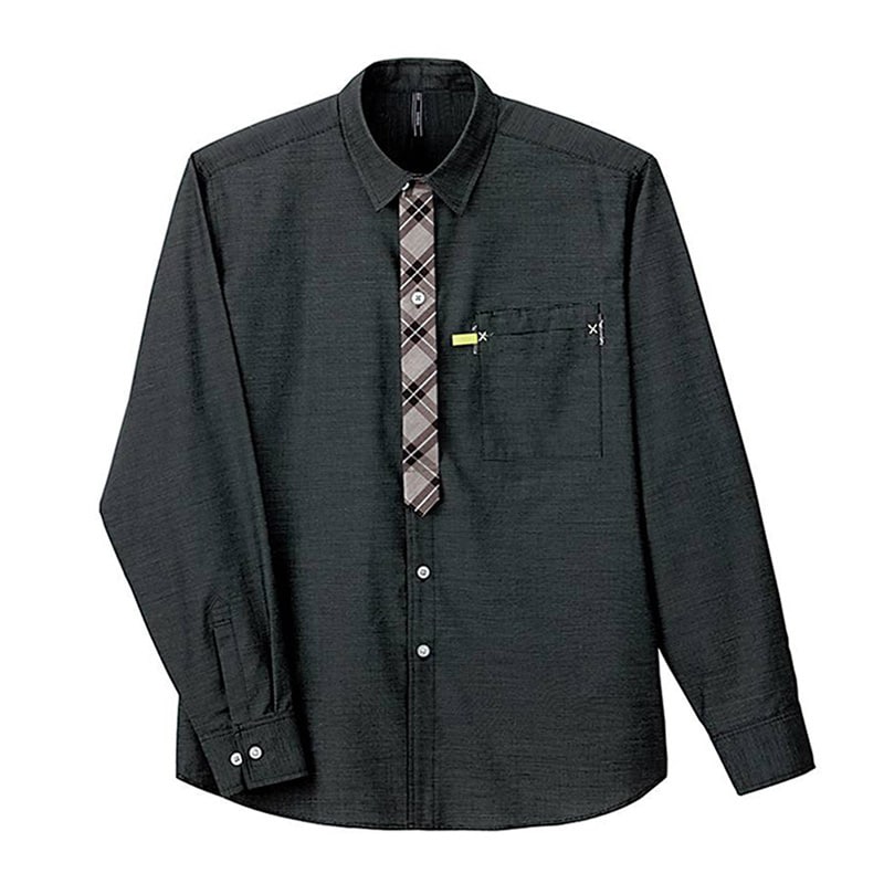 カーシーカシマ 長袖シャツ 男女共用 LL ネイビー CWY123 1枚（ご注文単位1枚）【直送品】