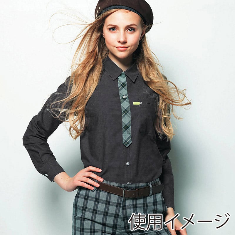 カーシーカシマ 長袖シャツ 男女共用 LL ブラウン CWY123 1枚(ご注文単位1枚)【直送品】