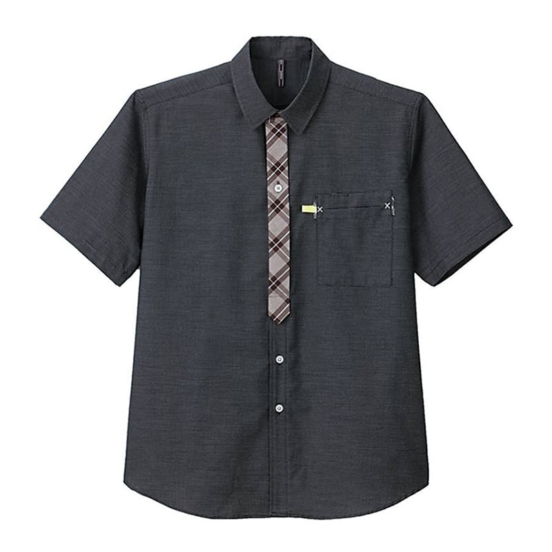 カーシーカシマ 半袖シャツ 男女共用 MS ネイビー CSY124 1枚(ご注文単位1枚)【直送品】