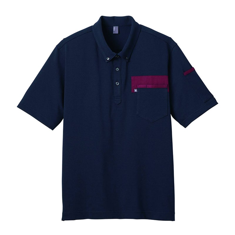 カーシーカシマ 半袖ポロシャツ 男女共用 SS ネイビー CSP172 1枚（ご注文単位1枚）【直送品】