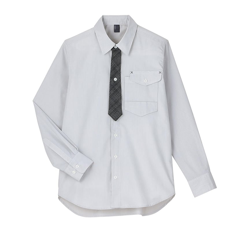 カーシーカシマ ストレッチ長袖シャツ 男女共用 5L ホワイト CWY198 1枚（ご注文単位1枚）【直送品】