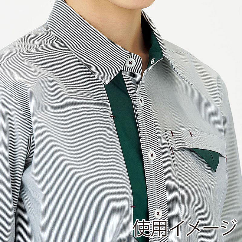 カーシーカシマ ストレッチ半袖シャツ 男女共用 L グレー CSY204 1枚（ご注文単位1枚）【直送品】