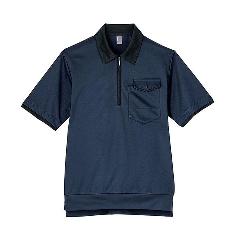 カーシーカシマ 半袖ポロシャツ 男女共用 5L ネイビー CSP208 1枚（ご注文単位1枚）【直送品】