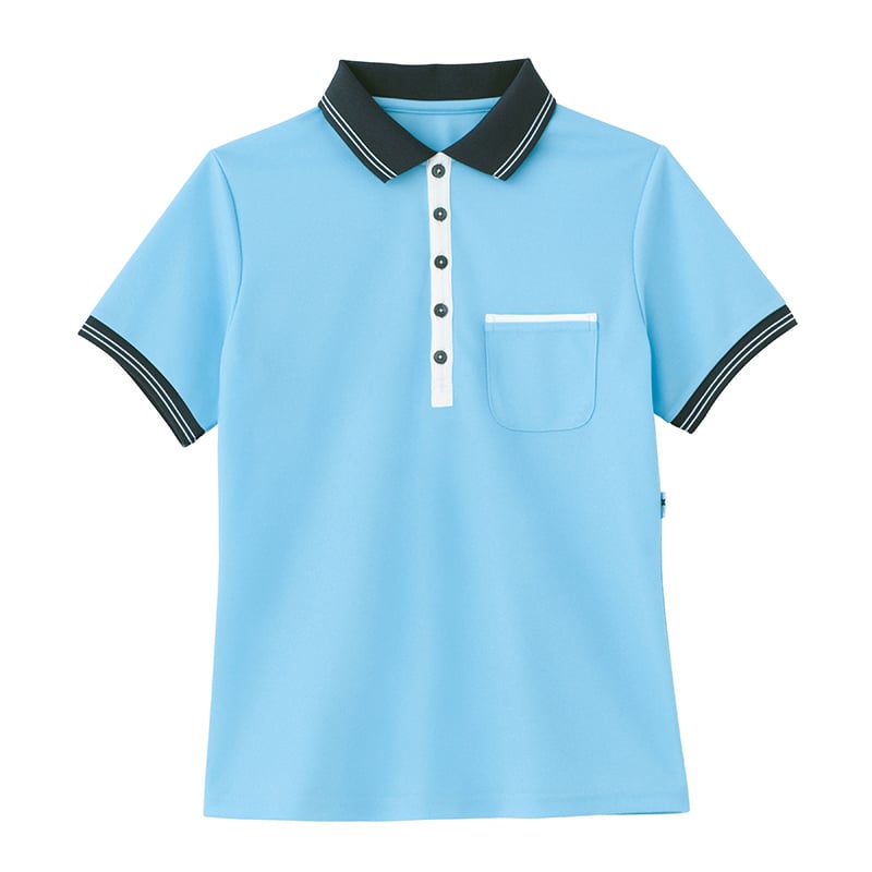 カーシーカシマ ポロシャツ 男女共用 L アクアブルー HM2179 1枚（ご注文単位1枚）【直送品】