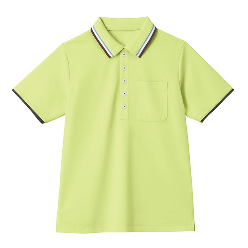 カーシーカシマ 半袖ポロシャツ 男女共用 L 草原 HM2439 1枚（ご注文単位1枚）【直送品】