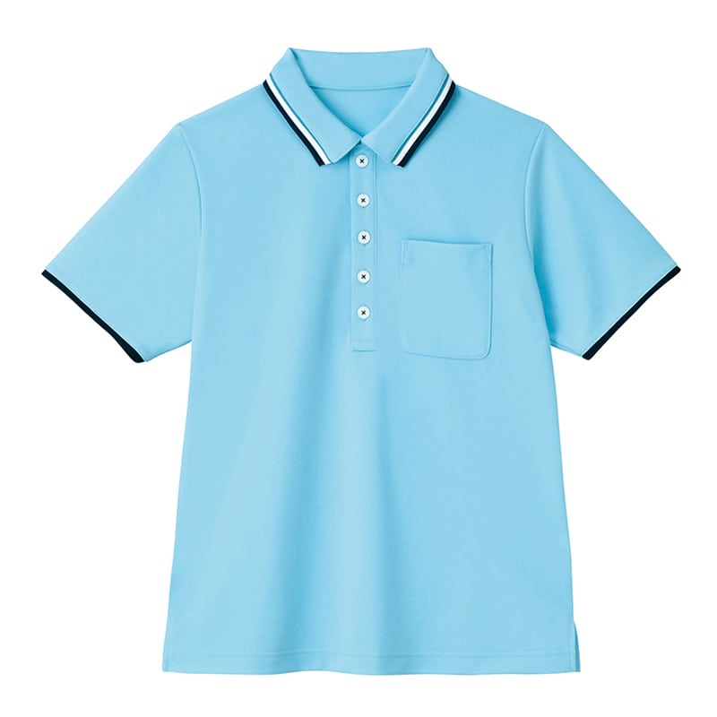 カーシーカシマ 半袖ポロシャツ 男女共用 S 空 HM2439 1枚（ご注文単位1枚）【直送品】
