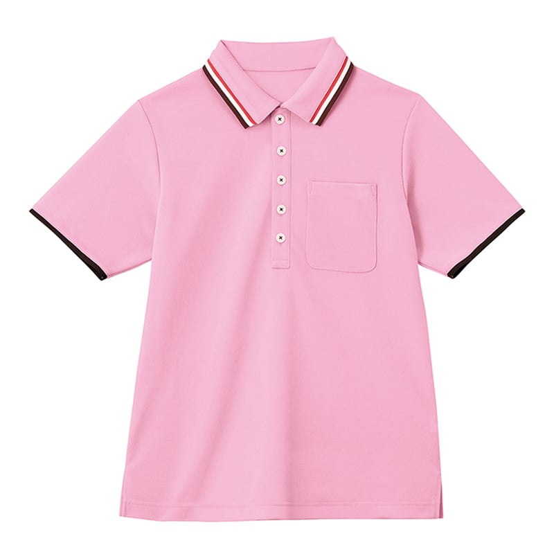 カーシーカシマ 半袖ポロシャツ 男女共用 4L さくら HM2439 1枚（ご注文単位1枚）【直送品】