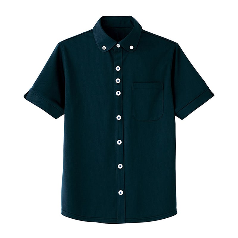 カーシーカシマ 半袖ニットシャツ 男女共用 S 夜空 HM2649 1枚（ご注文単位1枚）【直送品】