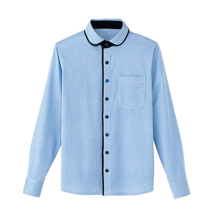 カーシーカシマ 長袖ニットシャツ 男女共用 SS 青空 HM2658 1枚（ご注文単位1枚）【直送品】