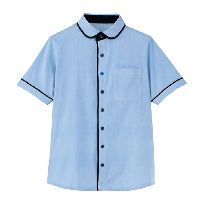 カーシーカシマ 半袖ニットシャツ 男女共用 4L 青空 HM2659 1枚（ご注文単位1枚）【直送品】