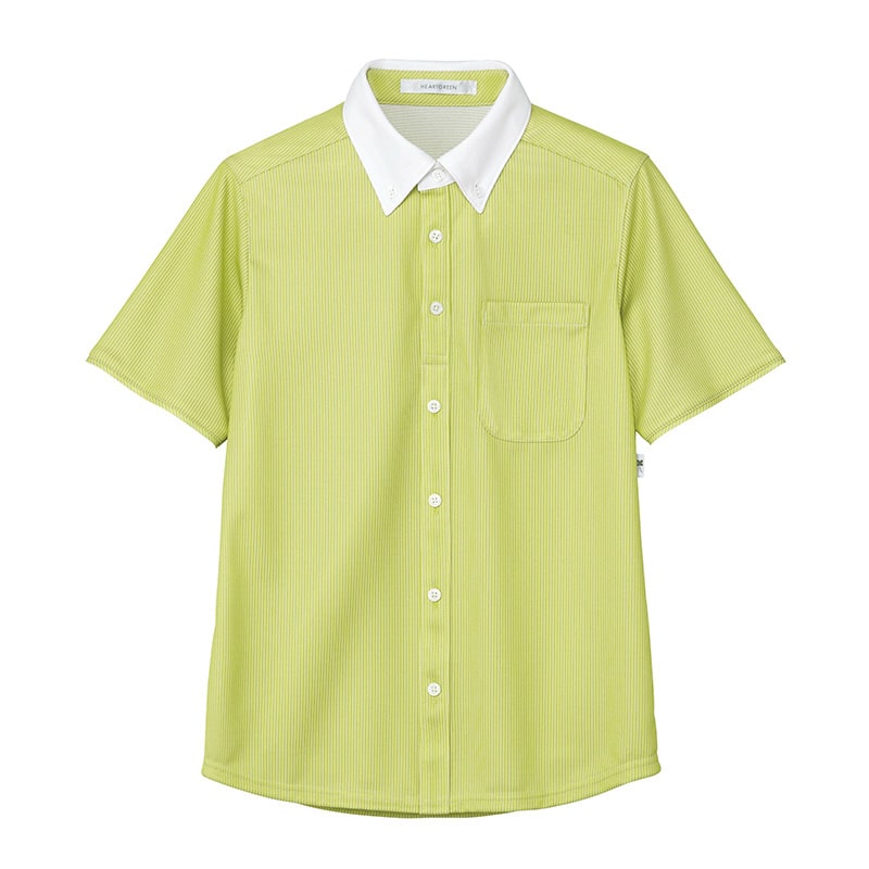 カーシーカシマ 半袖ニットシャツ 男女共用 3L 草原 HM2839 1枚（ご注文単位1枚）【直送品】