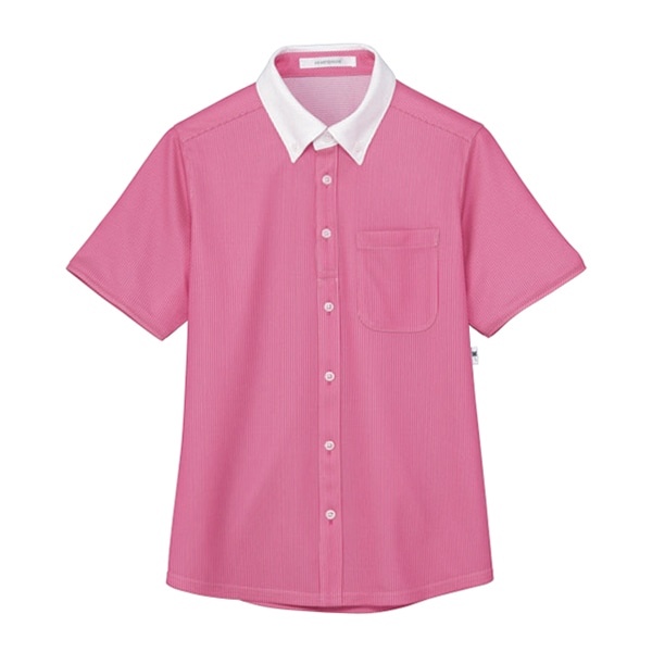 カーシーカシマ 半袖ニットシャツ 男女共用 5L バラ園 HM2839 1枚（ご注文単位1枚）【直送品】