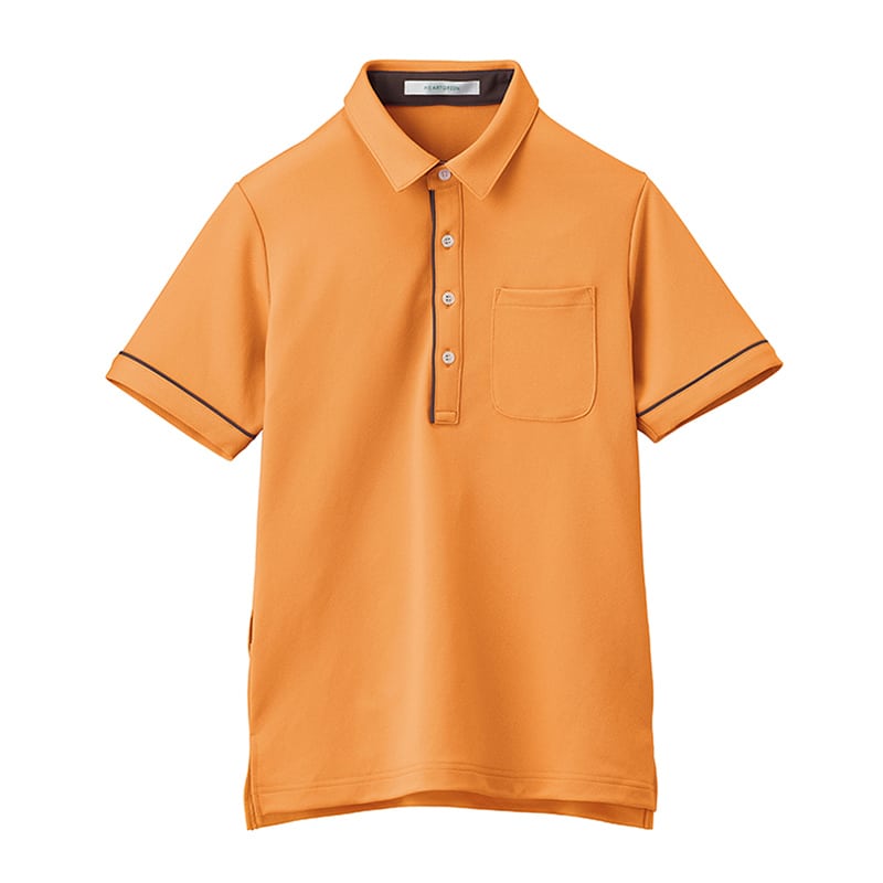 カーシーカシマ 半袖ポロシャツ 男女共用 M サニーオレンジ HSP003-14 1個(ご注文単位1個)【直送品】