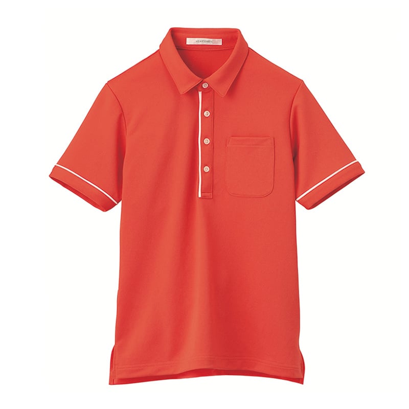 カーシーカシマ 半袖ポロシャツ 男女共用 SS コーラルピンク HSP003-29 1個(ご注文単位1個)【直送品】