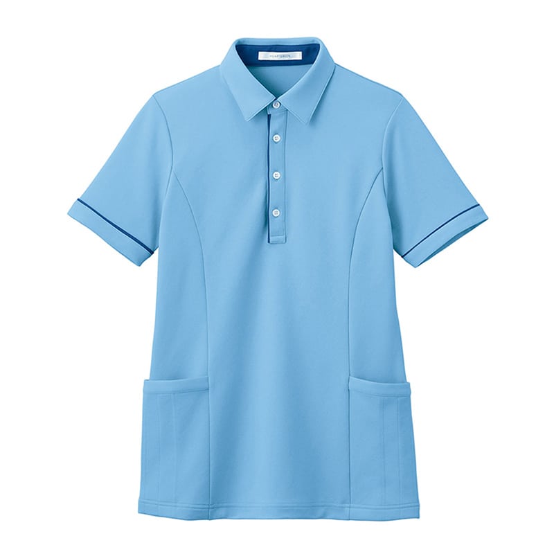 カーシーカシマ 半袖ロングポロシャツ 男女共用 M クリアスカイ HSP004 1枚（ご注文単位1枚）【直送品】