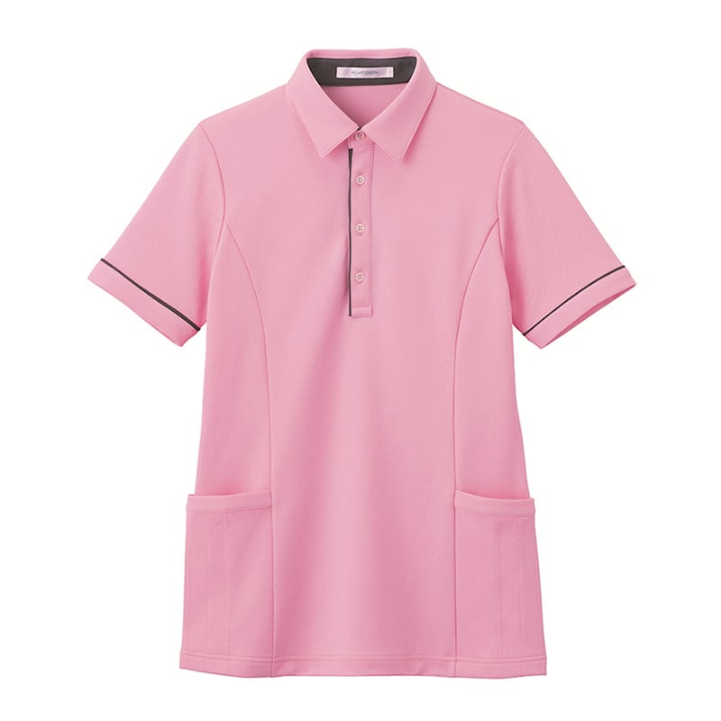 カーシーカシマ 半袖ロングポロシャツ 男女共用 M ブロッサムピンク HSP004 1枚（ご注文単位1枚）【直送品】