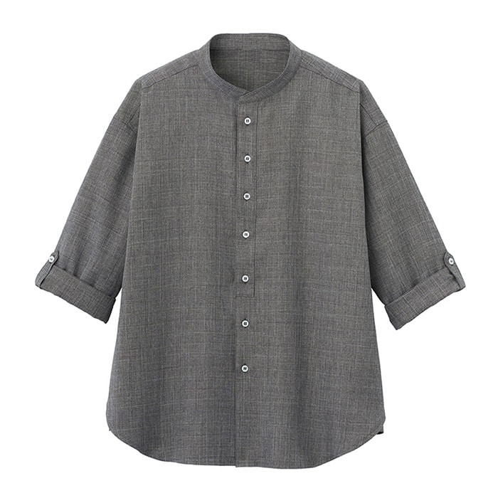 カーシーカシマ 8分袖シャツ 男女共用 S フィヨルドグレー HSY010 1枚（ご注文単位1枚）【直送品】
