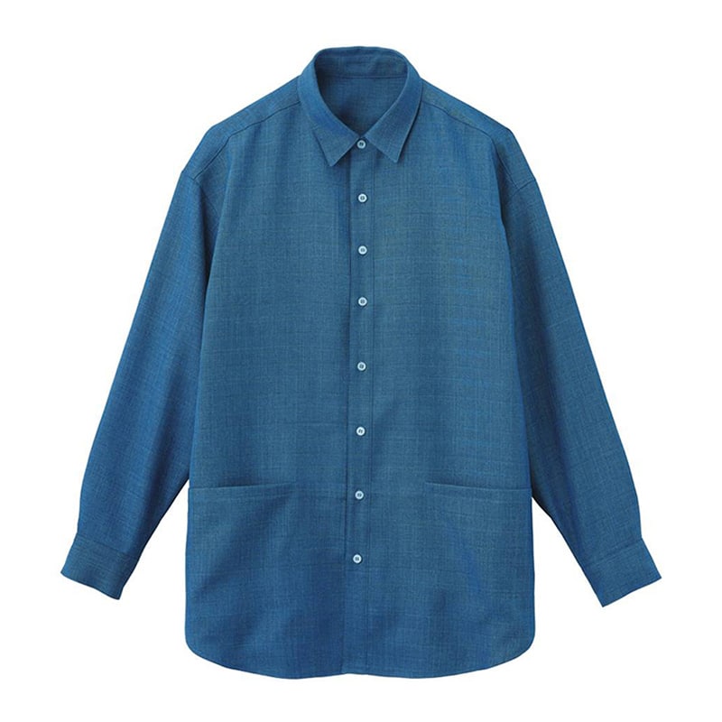 カーシーカシマ ロングシャツ 男女共用 L フィヨルドブルー HWY011 1枚(ご注文単位1枚)【直送品】