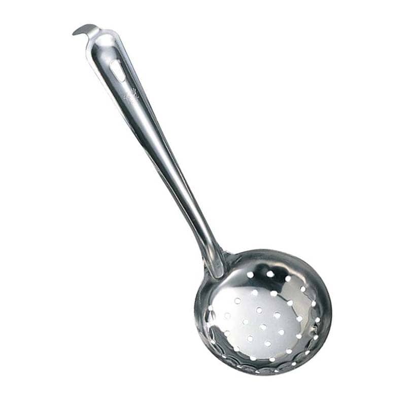 【直送品】 18－0　穴明　杓子　12．5cm　共柄（カギ付） 1個（ご注文単位1個）