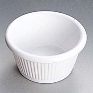 ジェスナーラメキン ストライプ(メラミン) 0384A ホワイト 4oz 1個(ご注文単位1個)【直送品】