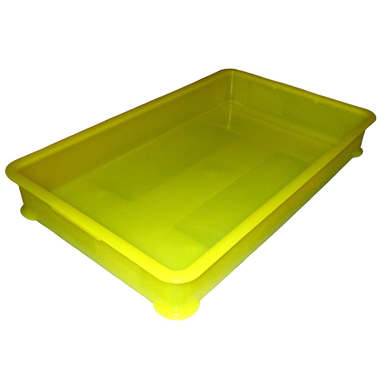 EBM PP半透明カラー番重 B型 特大 イエロー(サンコー製) 1個(ご注文単位1個)【直送品】