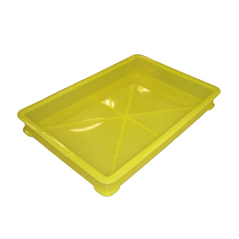 EBM PP半透明カラー番重 B型 小 イエロー(サンコー製) 1個(ご注文単位1個)【直送品】