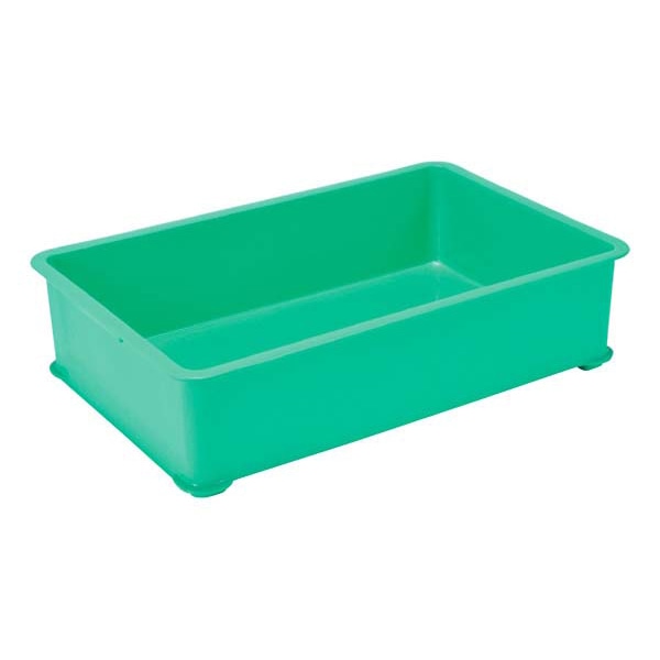 EBM　PPカラー番重　A型 大　グリーン（サンコー製）  1個（ご注文単位1個）【直送品】