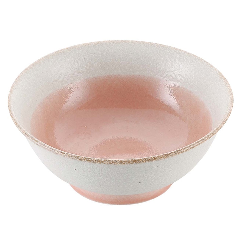 磁器 中華食器 釉彩ピンク 高台丼 6.5寸 1個(ご注文単位1個)【直送品】