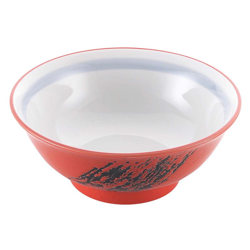磁器 中華食器 赤釉筆流し 高台丼 6.8寸 1個(ご注文単位1個)【直送品】