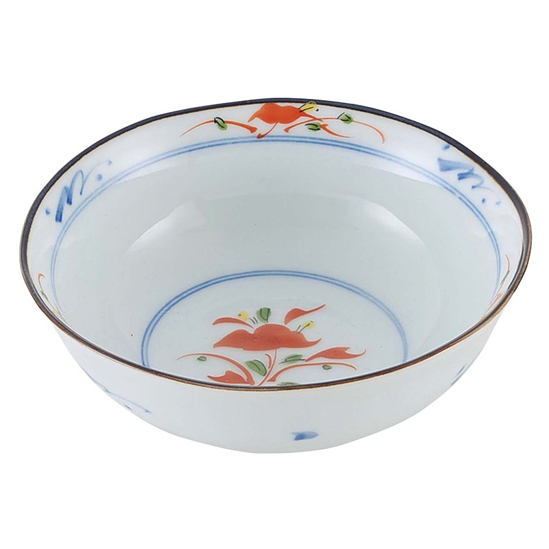 和食器コレクション 赤絵花 丸鉢 4寸 1個(ご注文単位1個)【直送品】
