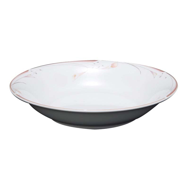 フラワーピンク 19cm スーププレート OFM01-220 1個(ご注文単位1個)【直送品】