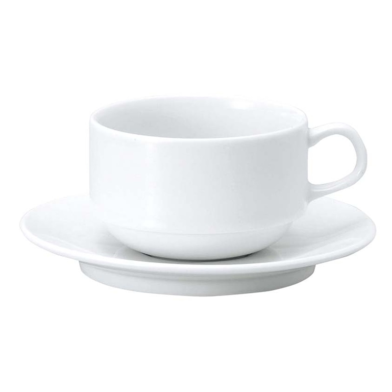 おぎそチャイナ スタックカプチーノ 4616 ホワイト ※カップ単品のみ1個(ご注文単位1個)【直送品】