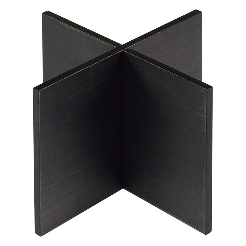 木製 組立十字スタンド 黒 200×200×150mm 1個(ご注文単位1個)【直送品】