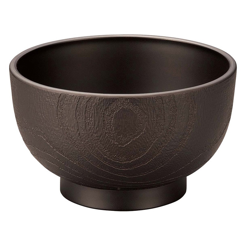 耐熱5寸荒木目丼 総ダークブラウン 1001091 1個(ご注文単位1個)【直送品】