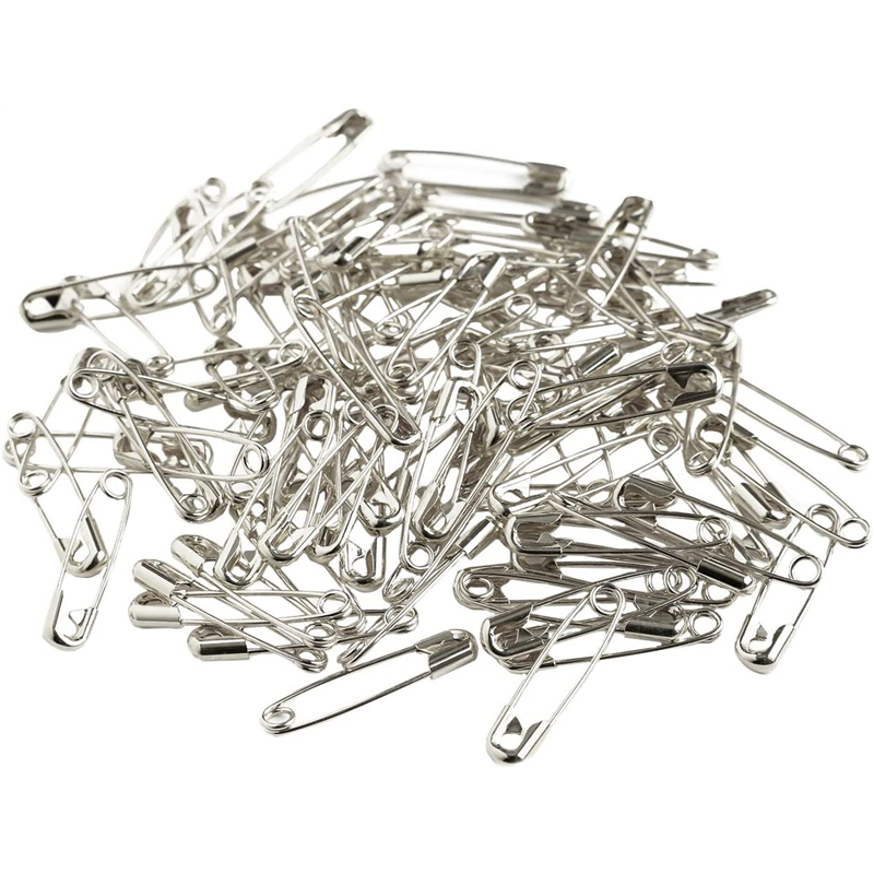 日本紐釦貿易 MERZEN スナッピン 安全ピン シルバー 20mm 100本 AC100-00 (ご注文単位1束)【直送品】