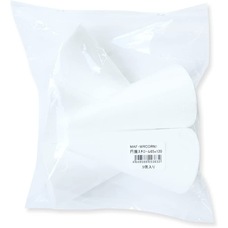 日本紐釦貿易 スチロール円すい型 約φ6.5×12cm 5個入 MAF-WRCORN1 (ご注文単位1束)【直送品】