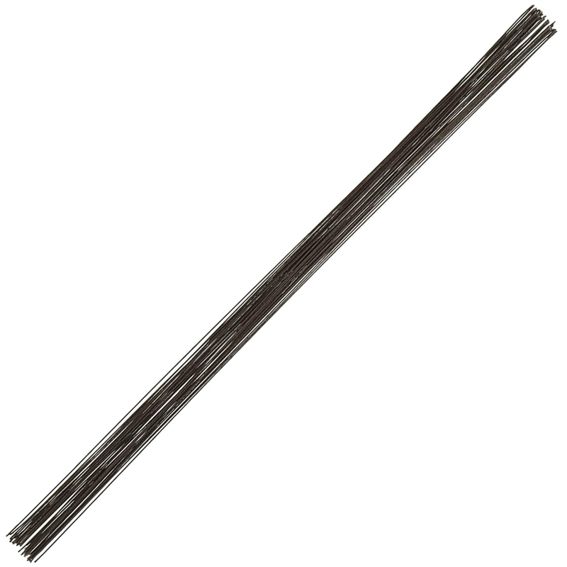 日本紐釦貿易 つまみ細工 ワイヤー 茶色 長さ36cm 38本入 S58B24 (ご注文単位1束)【直送品】
