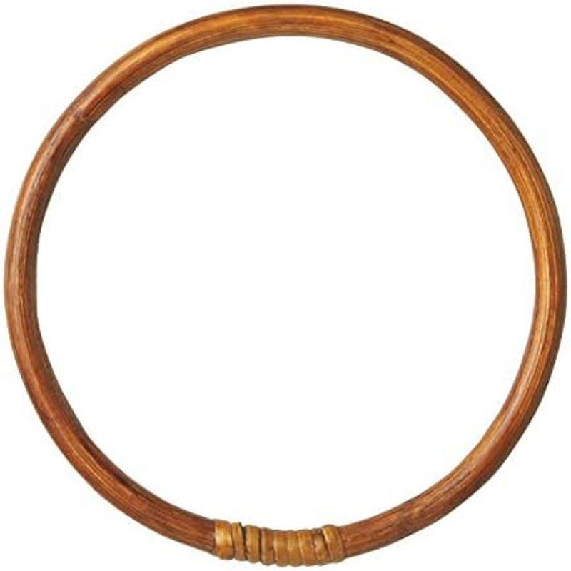 日本紐釦貿易 籐持手 外径約φ15cm 茶 2本 KT403 （ご注文単位1組）【直送品】