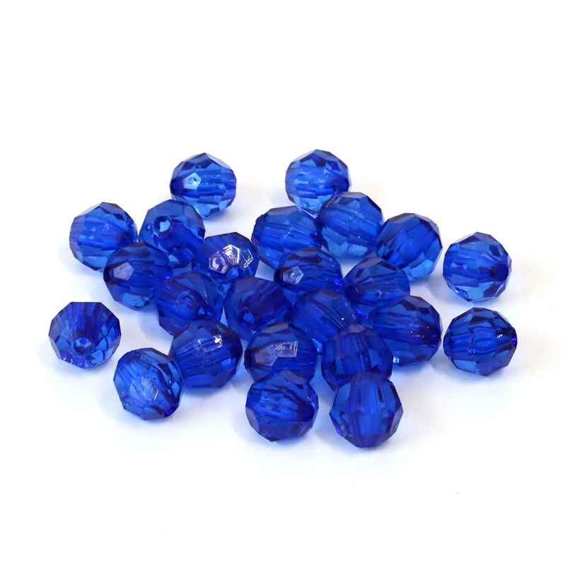 日本紐釦貿易 (Nippon Chuko) クラフトビーズ プラスチックビーズ 30個入 10mm ブルー A1-60 (ご注文単位1束)【直送品】